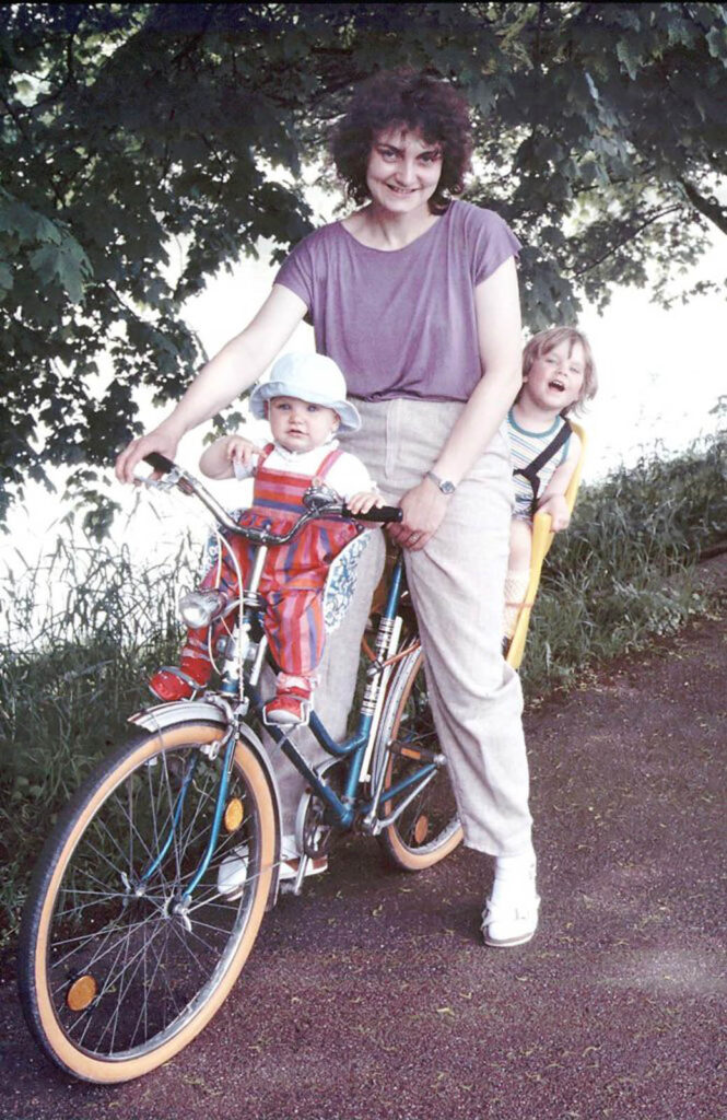 Radtour mit den Kindern in den 1980ern